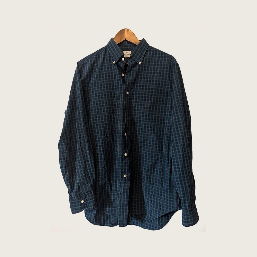 KAMAKURA MAKER'S SHIRT - Blue check shirt - Sz 15.75